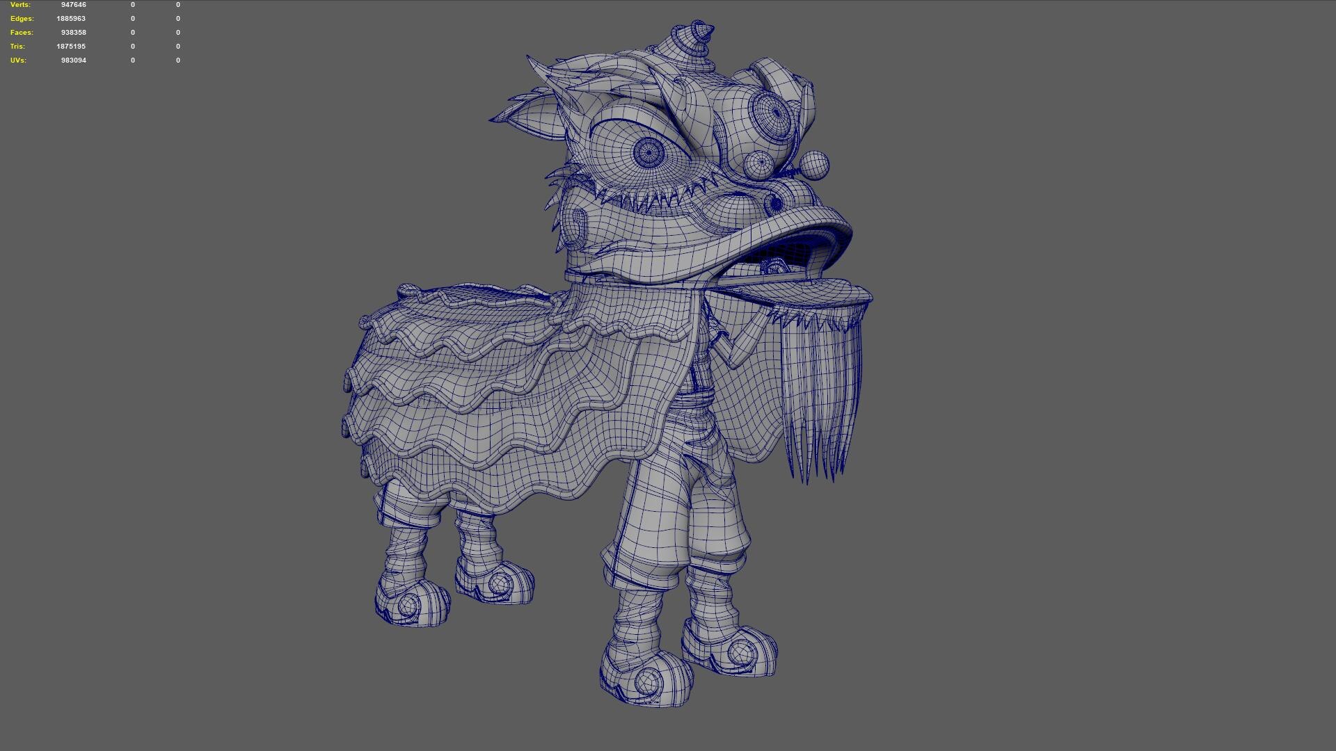 Lion Dance Ainmation 3D - TurboSquid 1682564