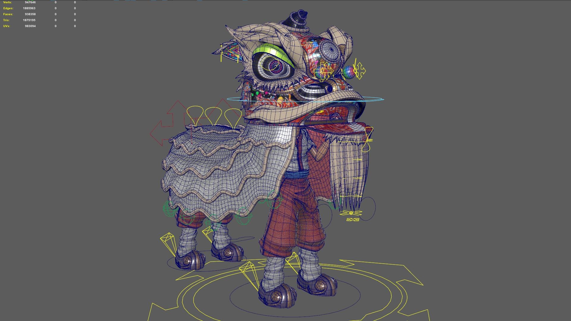 Lion Dance Ainmation 3D - TurboSquid 1682564
