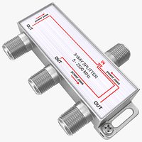 Digital Signal 3 Way Coax Cable Splitter