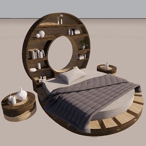 3D model WOOD BEDROOM