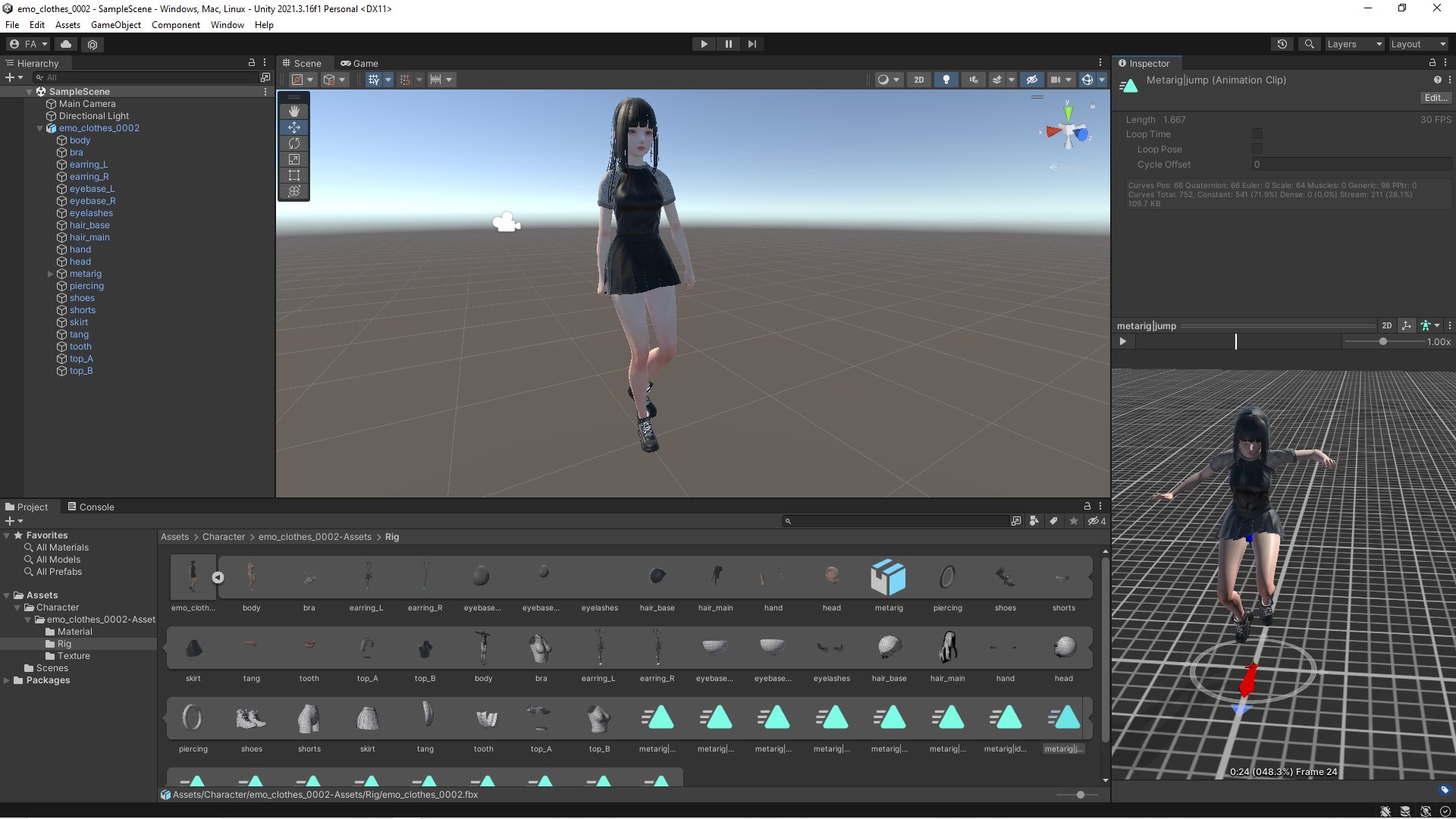 3D Emo Clothing 0002 - UE5 - Unity - Blender - Animated - Realistic ...