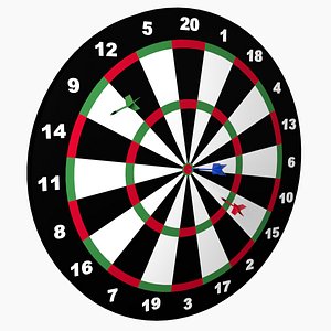 3D darts dartboard board