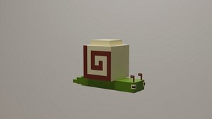 Voxel Low Polly Animal Snail