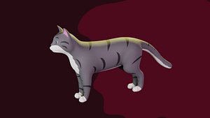 3D model Cat 3D Cartoon Rigged Model - Blender