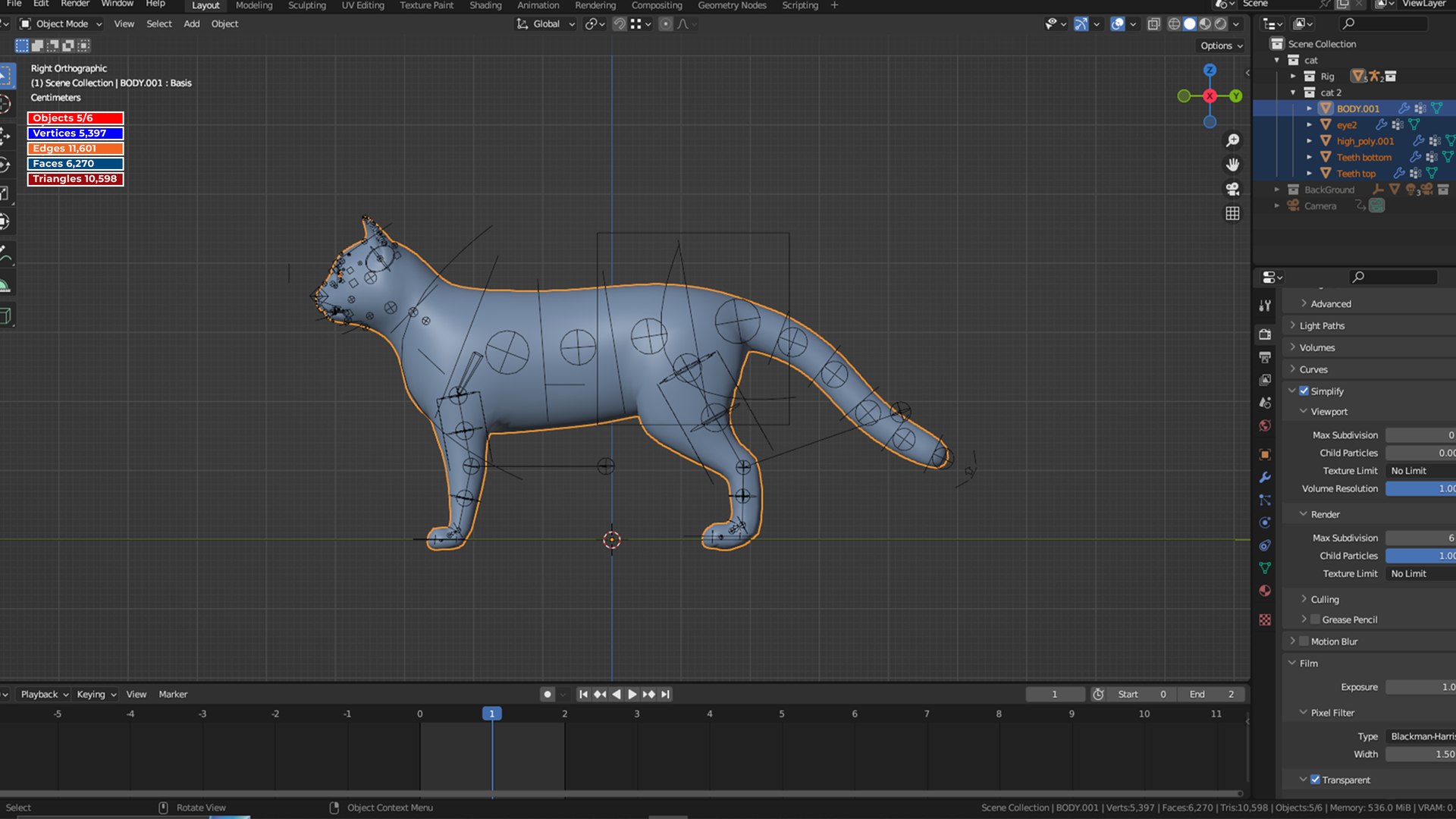 3D Model Cat 3D Cartoon Rigged Model - Blender - TurboSquid 2222149