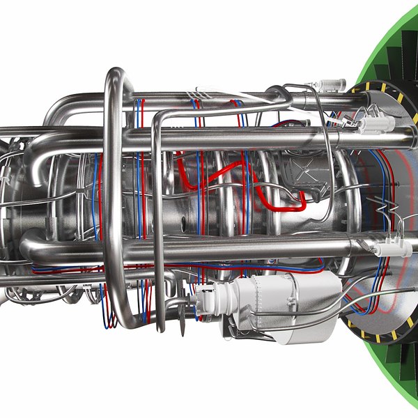 3D Maya jet engine airplane