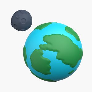 Earth and Moon 3D