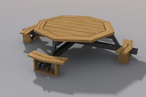 Picnic table, octagonal