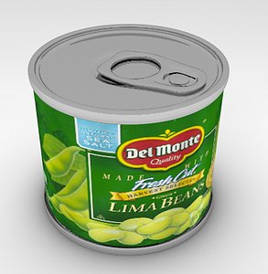 3d lima beans