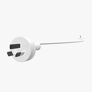 Type I Electric Plug White Rigged for Maya model