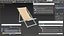 Folding Beach Chair Striped Fabric Yellow White 3D model
