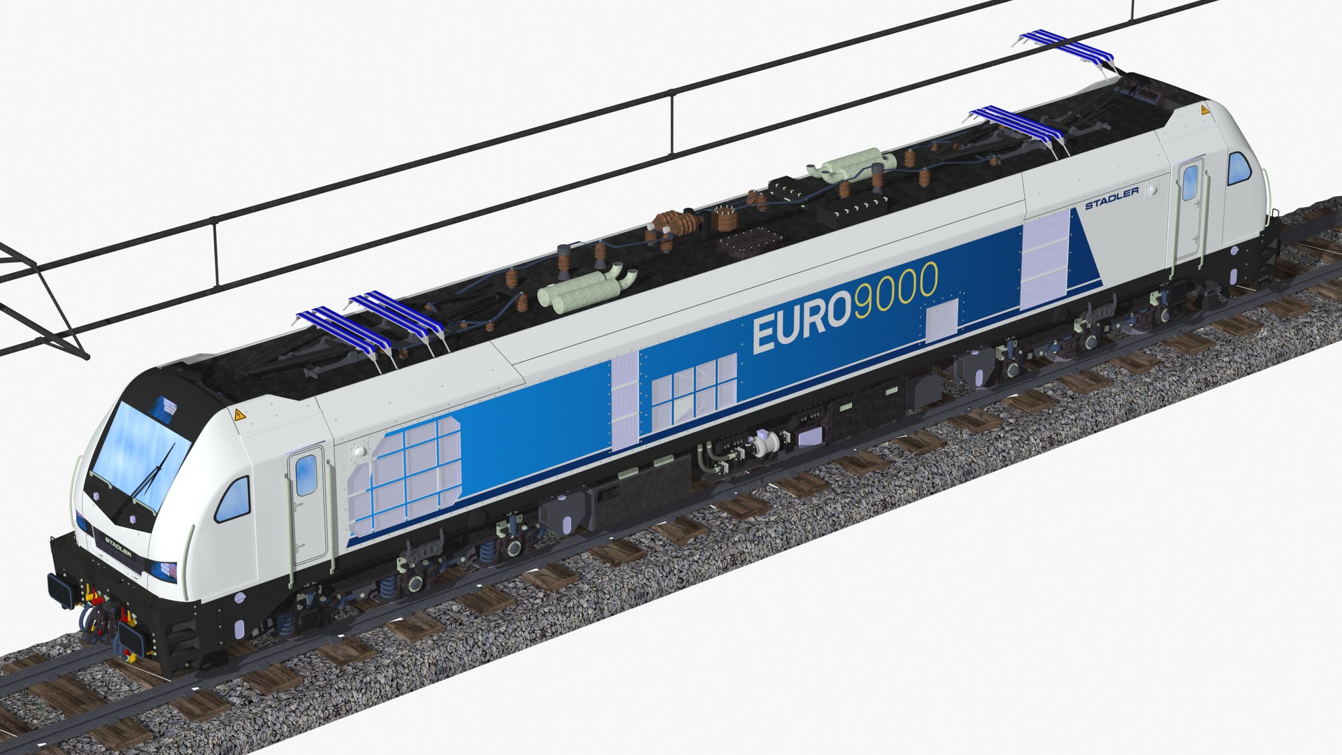 3D Stadler Euro 9000 Hybrid Multi-system Locomotive Model - TurboSquid ...