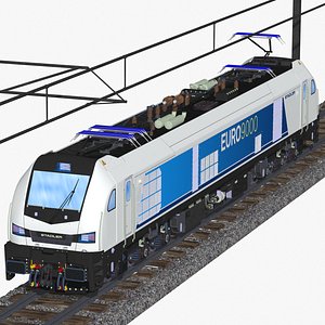 3D stadler euro 9000 hybrid multi-system locomotive model