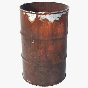 Oil Drum Rusted HD 3D