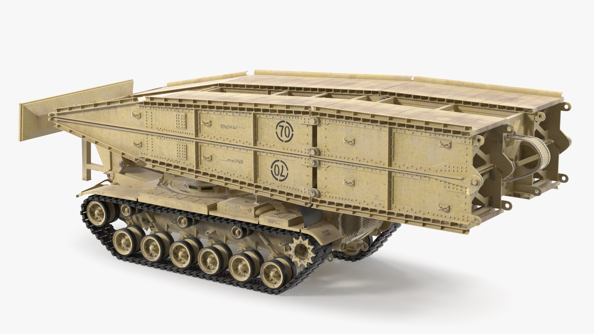 Armored Vehicle Launched Bridge AVLB M60A1 Rigged 3D model preview