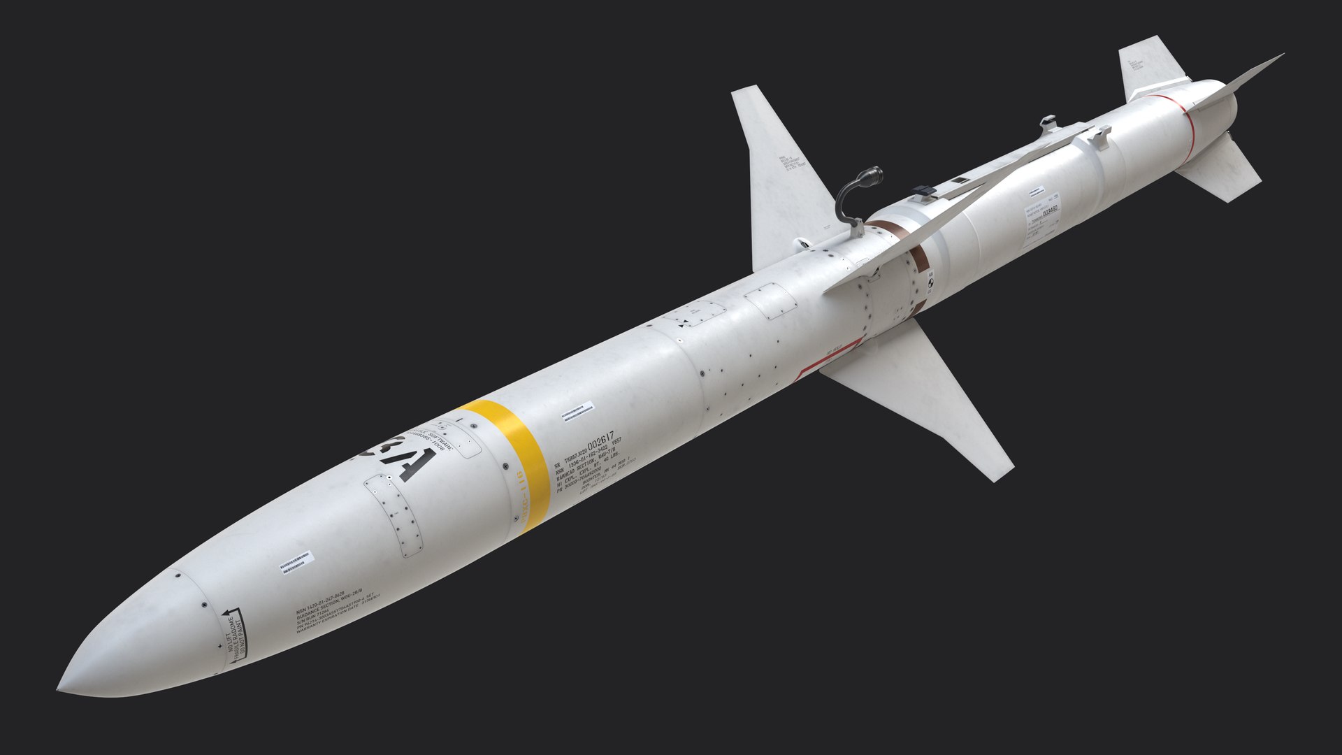 AGM-88 Harm 3D model https://p.turbosquid.com/ts-thumb/2c/q3gv6j/Tw/agm88_01/png/1668854969/1920x1080/fit_q87/6ed4f204cdd0e0d31f61c3db139155f288383690/agm88_01.jpg