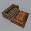 3d model couch coffee table