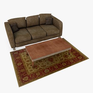 3d model couch coffee table