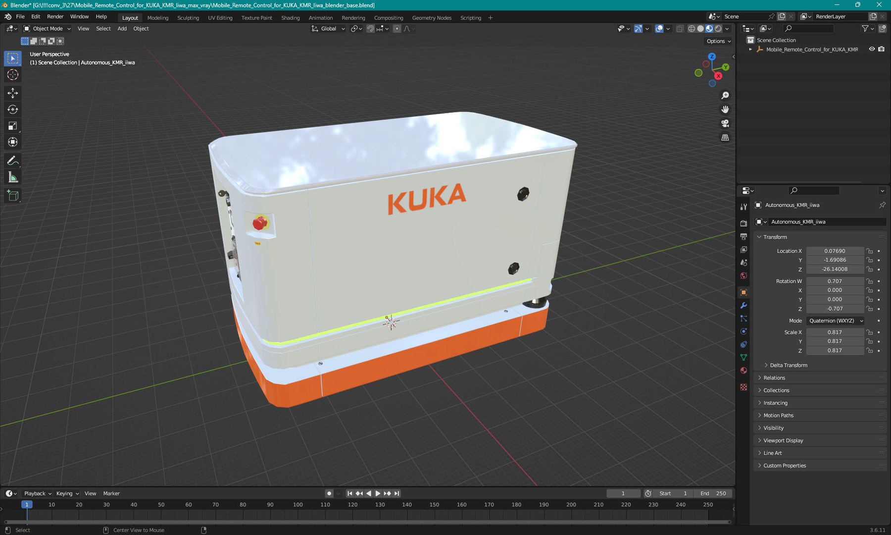 Mobile Remote Control For KUKA KMR Iiwa 3D Model - TurboSquid 2296521