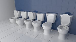 sets toilets 3d model