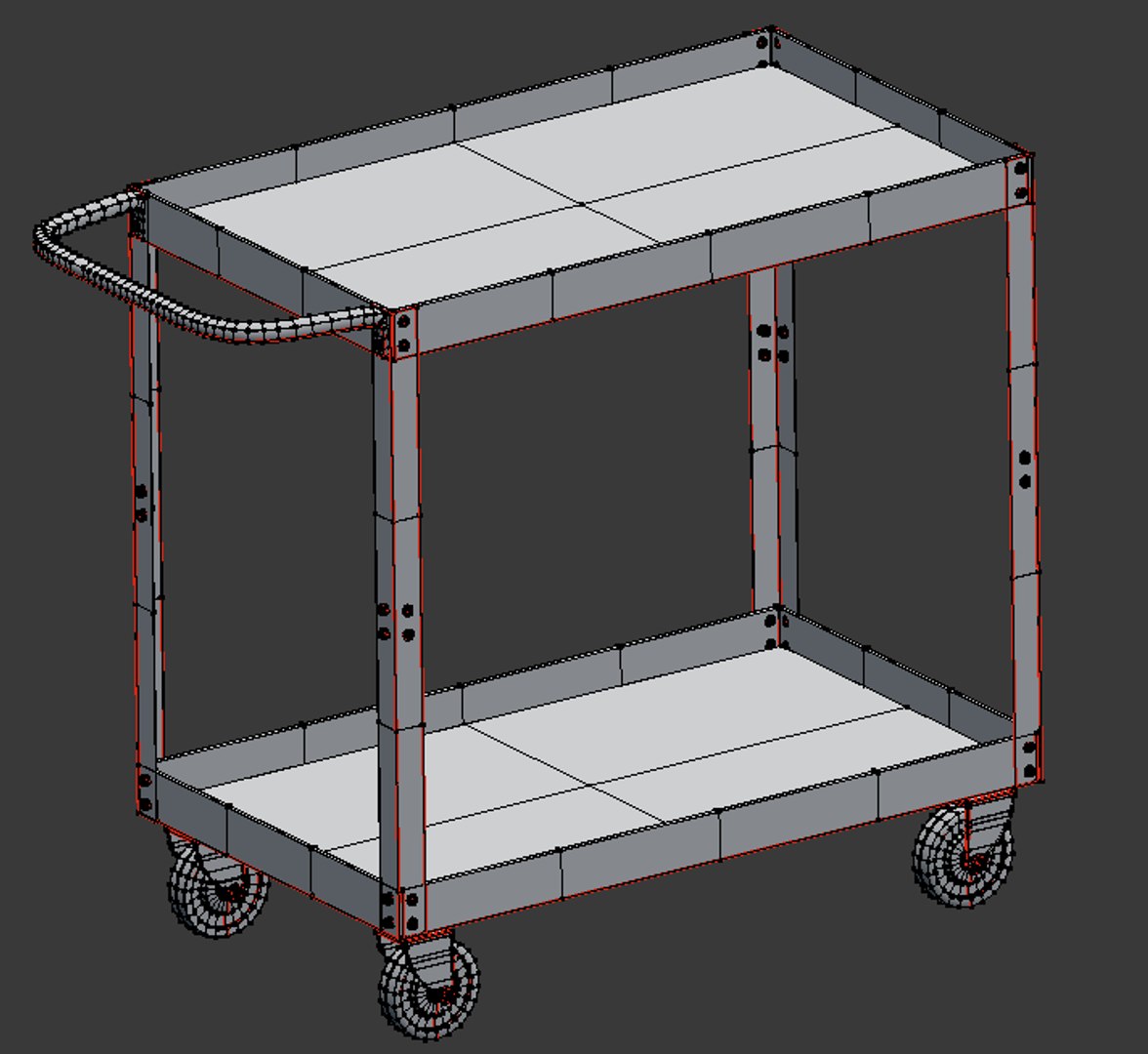 3D Realistic Steel Cart - TurboSquid 1497873