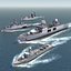 german navy ship set 3d 3ds