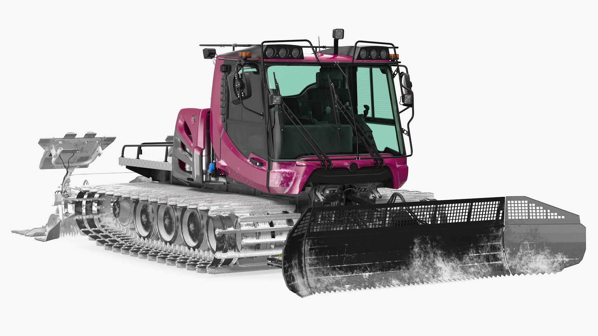 Snowcat with Snowplow 3D model preview