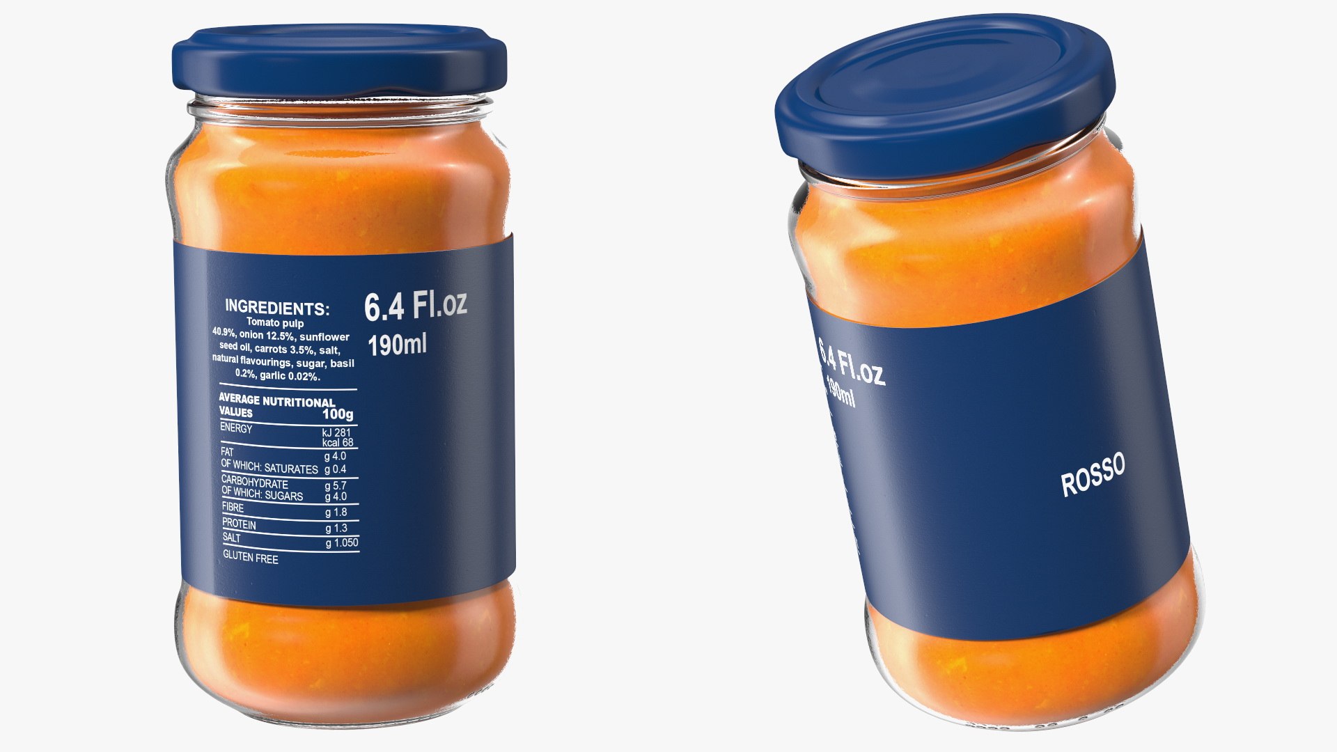 Rosso Pasta Sauce Pot 3D model preview