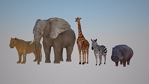 3ds safari animals