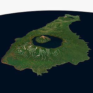 3D Onekotan Island Kuril Archipelago North Kurils Russia