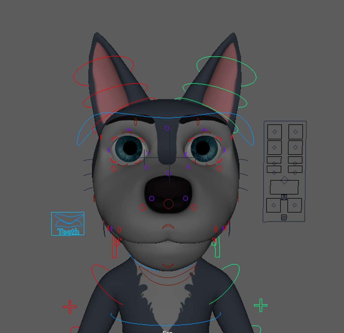 Stylized Young Wolf Rigged 3D Model - TurboSquid 2012483