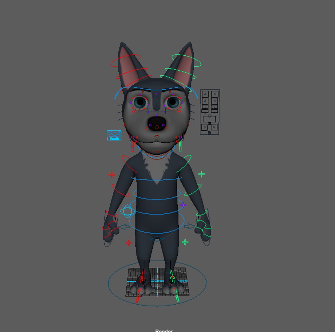 Stylized Young Wolf Rigged 3D Model - TurboSquid 2012483