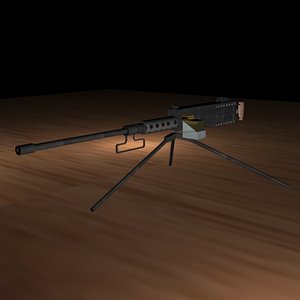 3d model 50 m browning machine gun