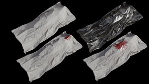 Covered Corpse 04 Low-Poly 3D model