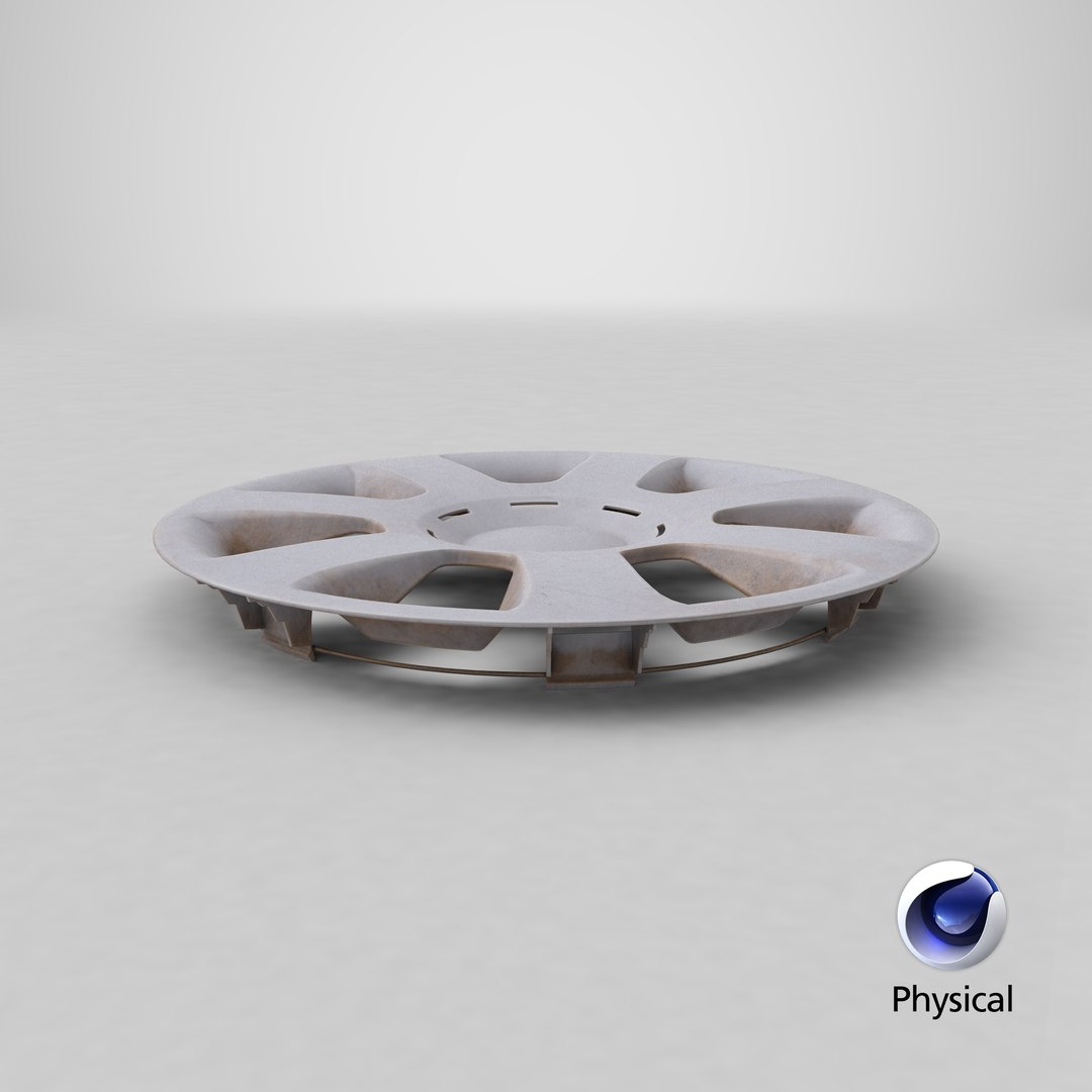 3D model Hubcap 01 Dirty Discarded and Damaged Broken TurboSquid 2027258