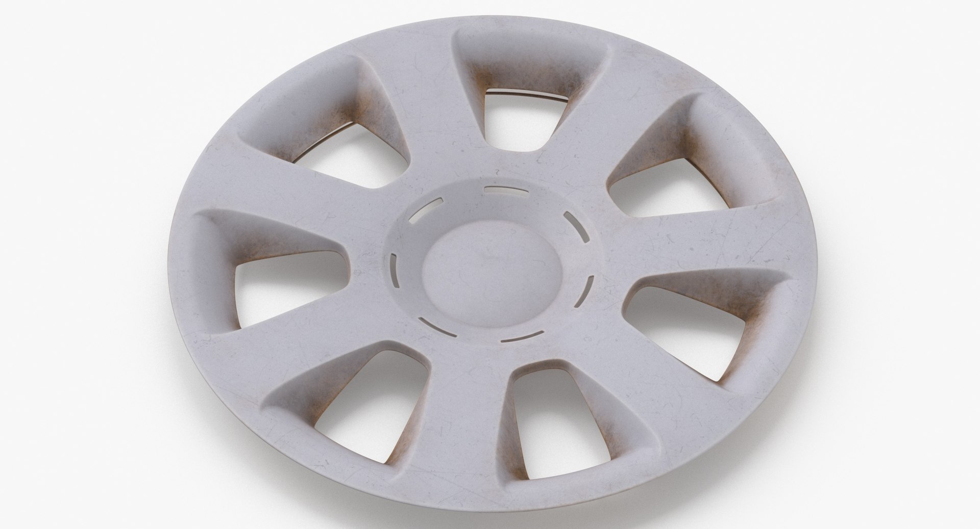 3D Model Hubcap 01 Dirty Discarded And Damaged Broken TurboSquid 2027258
