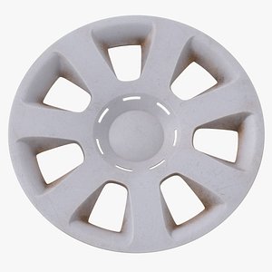 Hubcap 01 Dirty Discarded and Damaged Broken