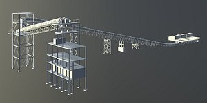 3D Industrial building for machines