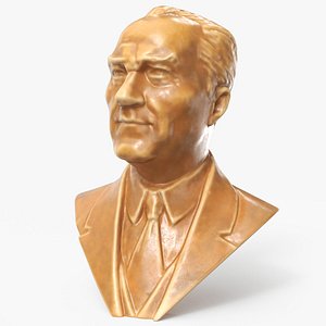 Bust Ataturk Plastic Yellow  - PBR