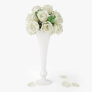 3D model rose bouquets flowers vase