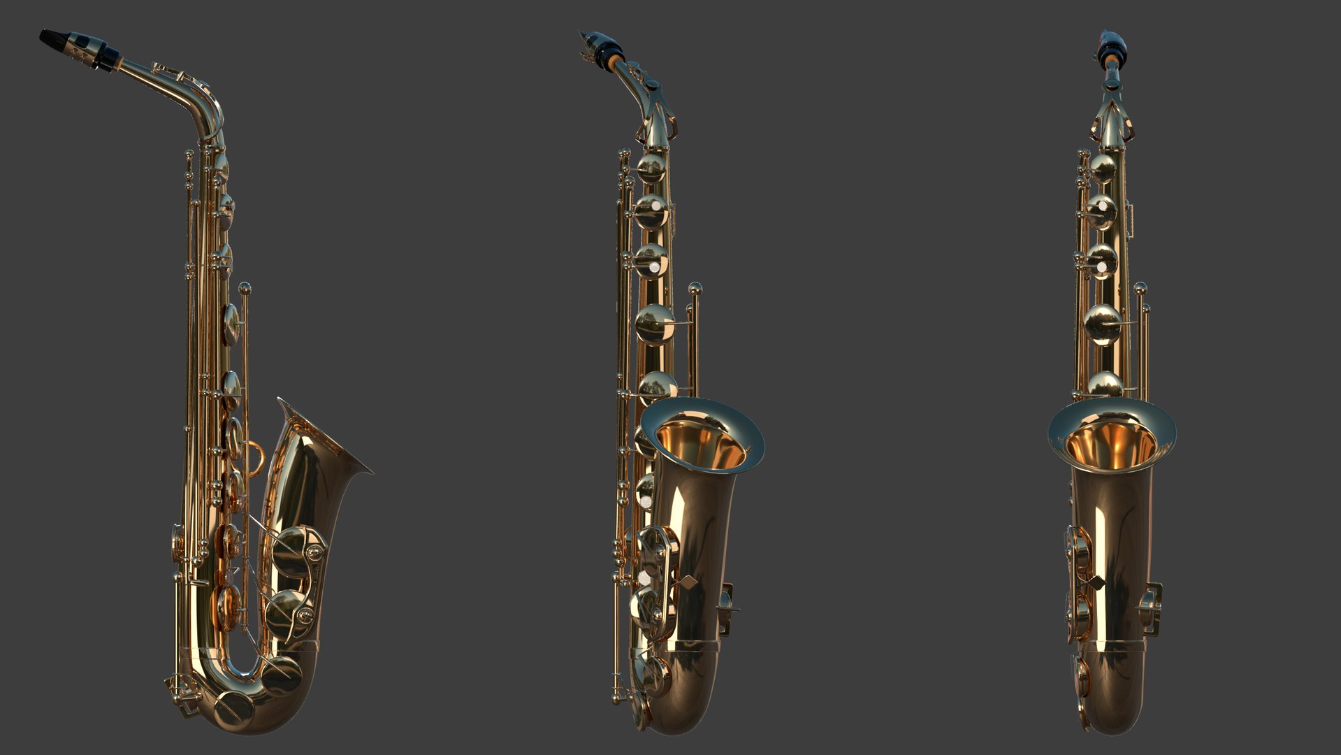 Saxophone Sax 3d Model Turbosquid 1689854