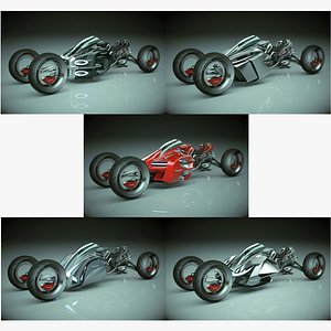T Bike Four Wheel 5 in 1 Collection 02 3D model