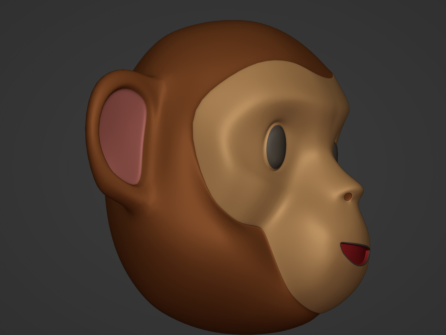 3D Monkey Head Smiley model - TurboSquid 1846450