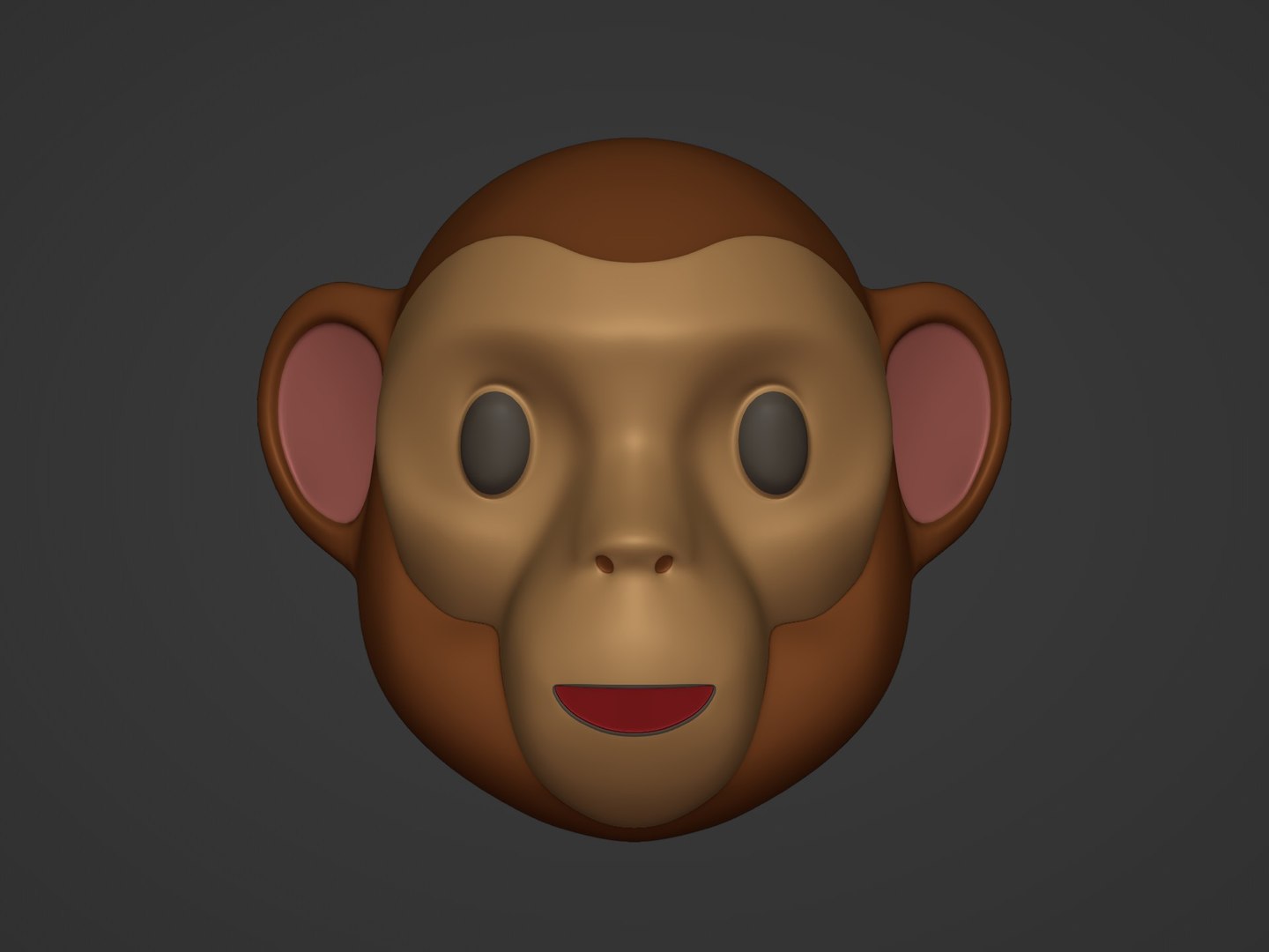 3D Monkey Head Smiley Model - TurboSquid 1846450