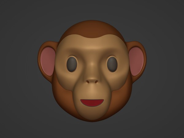 3D Monkey Head Smiley model - TurboSquid 1846450
