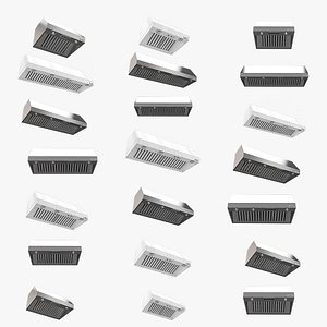 3D model Wolf Wall Mount Canopy Range Hood Collection