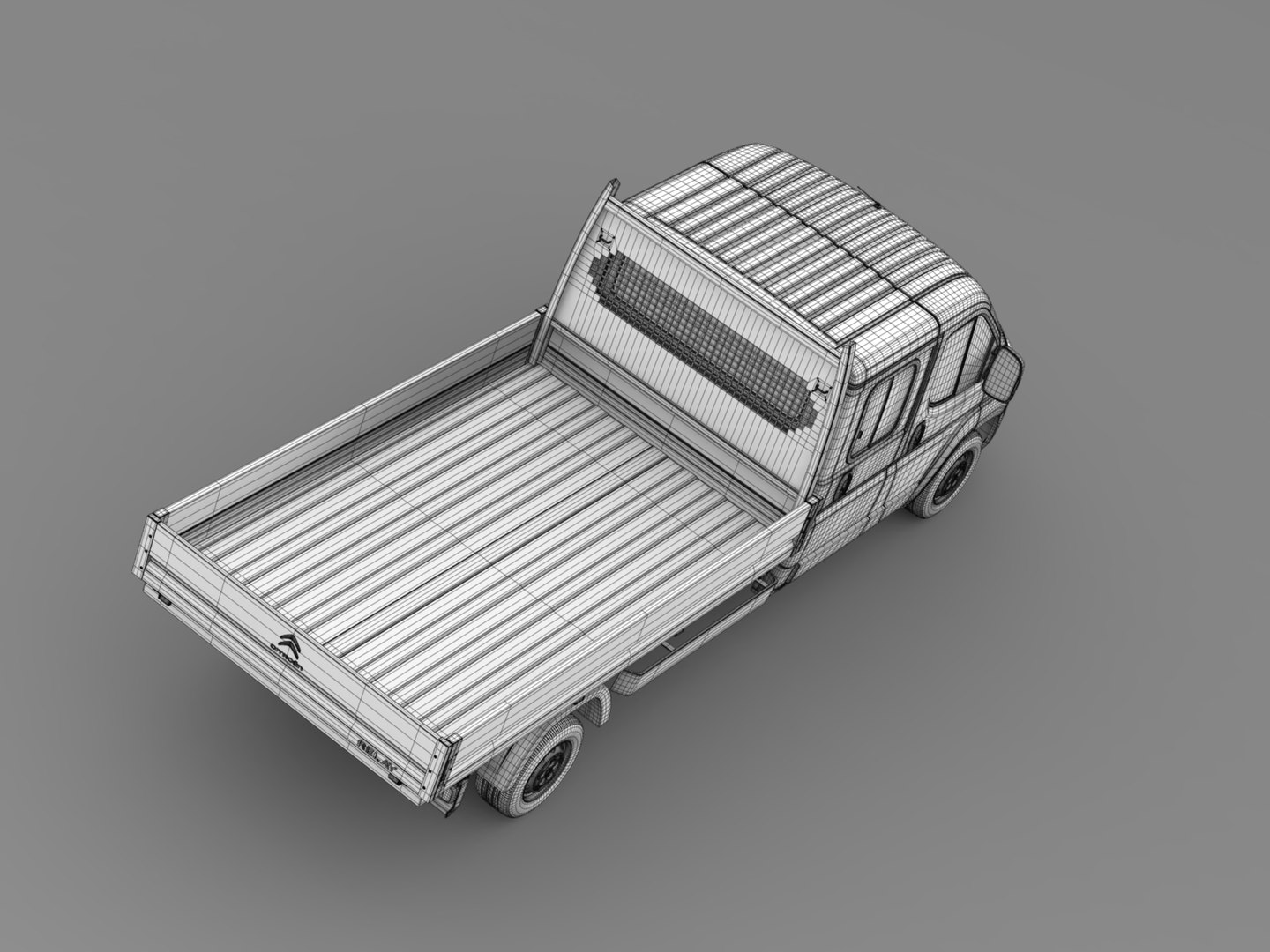 3d Citroen Relay Crew Cab Model