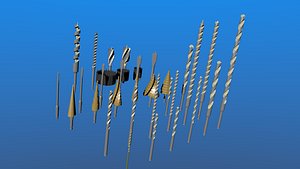 3D model twist drill bit