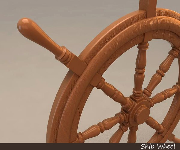 3d model ship wheel