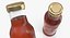 barbecue sauce glass bottle 3D model